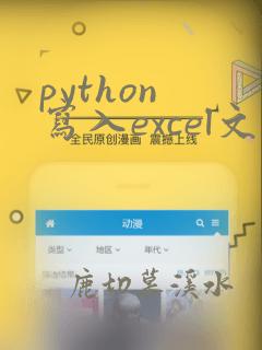 python 写入excel文件