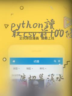 python读取csv前100条