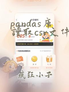 pandas库读取csv文件