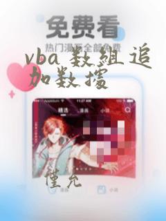 vba 数组追加数据