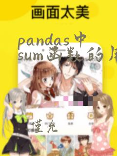 pandas中sum函数的用法