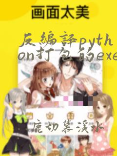 反编译python打包的exe