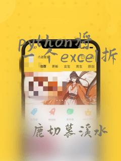 python将一个excel拆分成多个