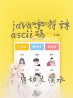 java字符转ascii码