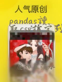 pandas读取csv指定列