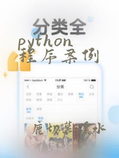 python 程序案例