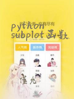 python subplot函数