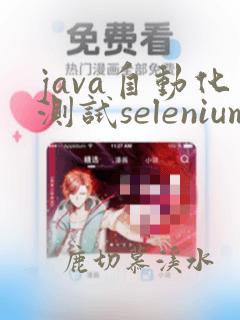 java自动化测试selenium