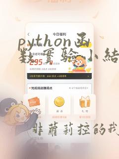 python函数实验小结