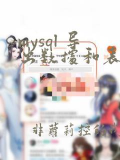 mysql 导出数据和表结构