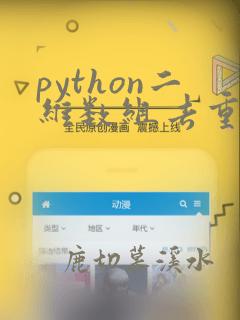 python二维数组去重