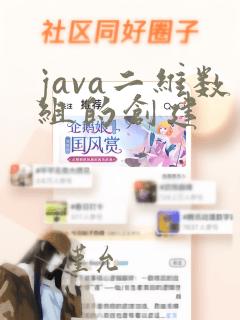 java二维数组的创建
