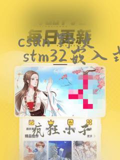 csdn 野火 stm32嵌入式开发大作业