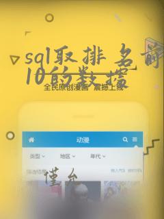 sql取排名前10的数据
