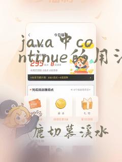 java中continue的用法