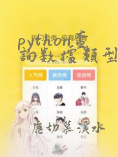 python查询数据类型