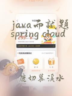 java面试题spring cloud