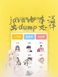 java内存溢出dump文件命令