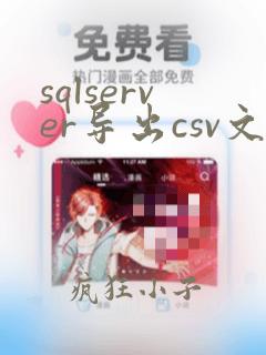 sqlserver导出csv文件