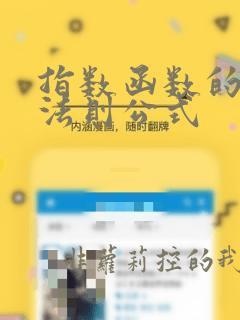 指数函数的运算法则公式