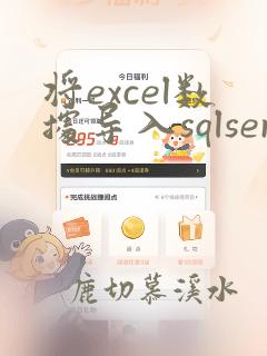 将excel数据导入sqlserver