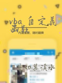 vba 自定义函数