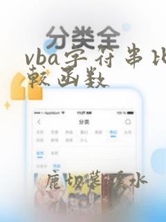 vba字符串比较函数