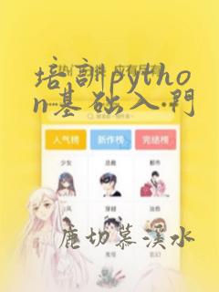 培训python基础入门