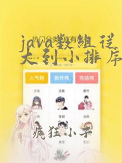 java数组从大到小排序