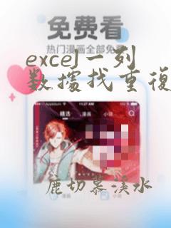 excel一列数据找重复数据