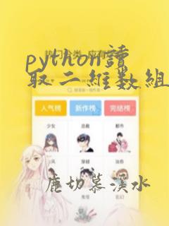 python读取二维数组