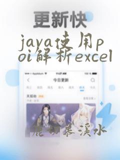 java使用poi解析excel