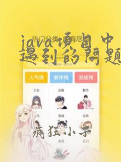 java项目中遇到的问题及解决方法