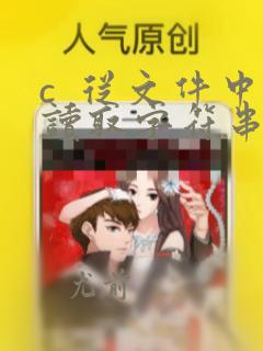 c  从文件中读取字符串