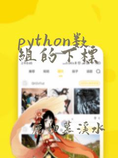 python数组的下标