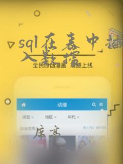 sql在表中插入数据