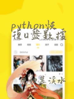 python恢复u盘数据