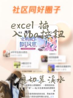 excel 插入vba按钮