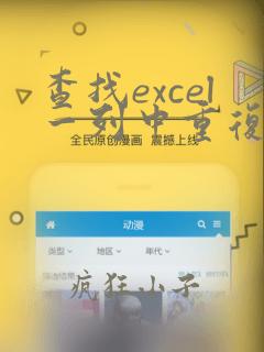 查找excel一列中重复的数据
