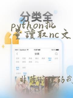 python批量读取nc文件
