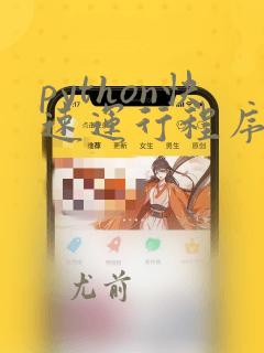 python快速运行程序