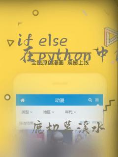 if else在python中的用法