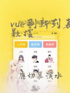 vue刷新列表数据
