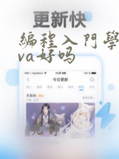 编程入门学java好吗