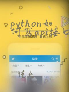 python如何写api接口