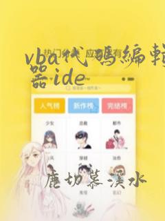 vba代码编辑器ide