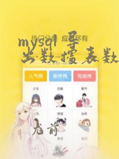 mysql 导出数据表数据