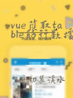 vue获取table的行数据