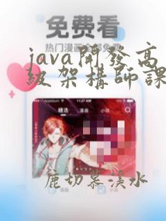 java开发高级架构师课程