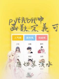 python中函数定义可以不包括